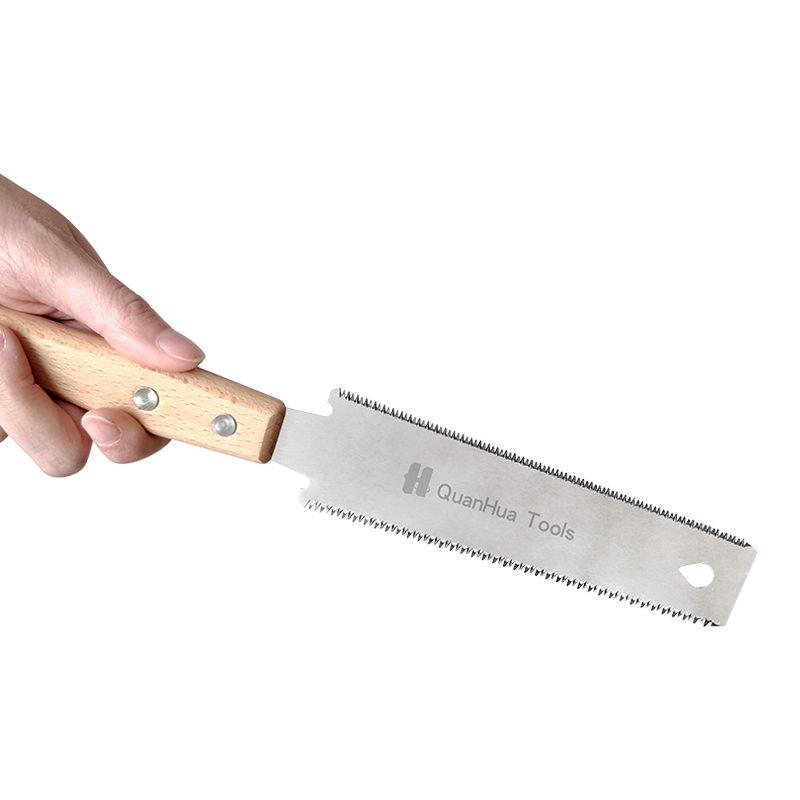 Sega bilaterale con manico in legno per taglio del legno QH-250D