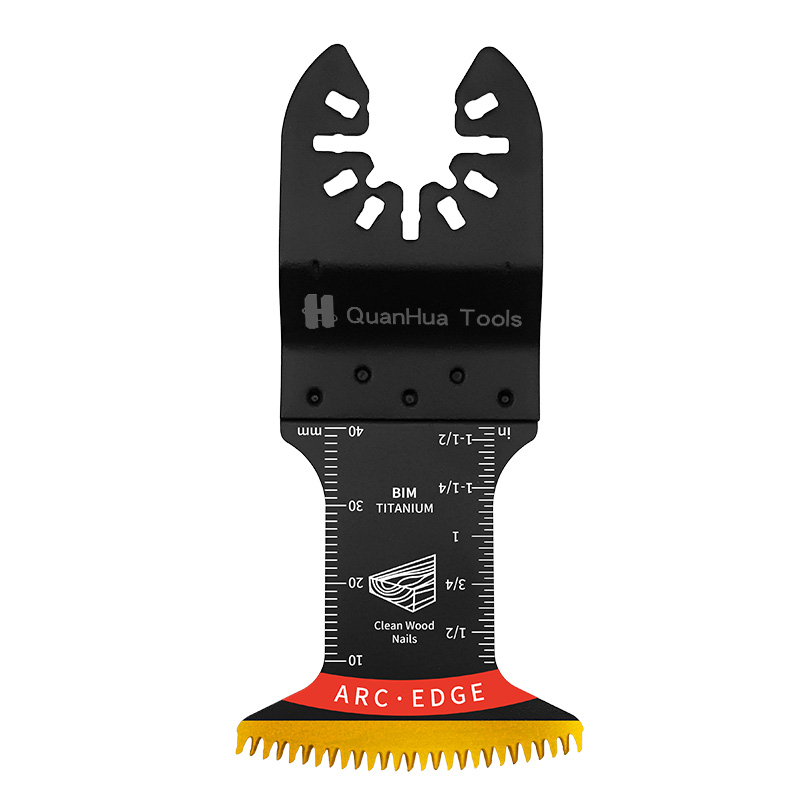 Lama per sega placcata in titanio con dente lungo ad arco bimetallico da 44 * 40 mm QH-1005EH-DT-HX