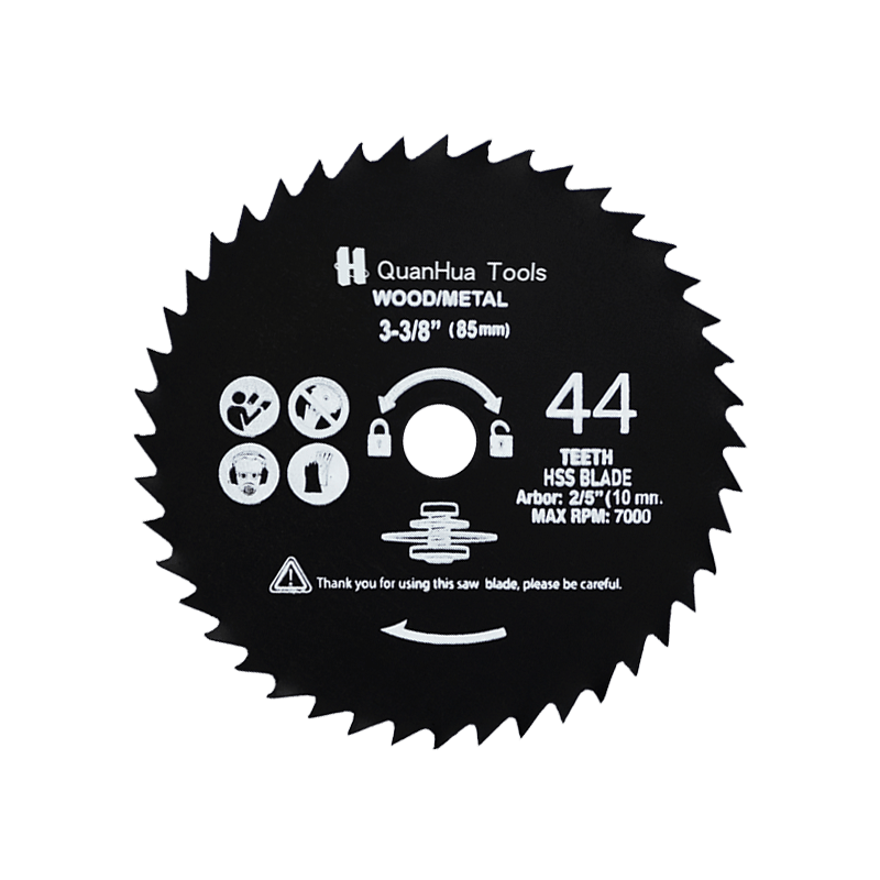 Lama per sega circolare per taglio legno in acciaio ad alta velocità 44T HSS QH-MH8502