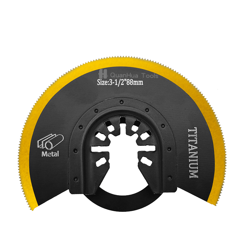 Lama per sega per taglio metalli semicircolare bimetallica placcata in titanio da 88 mm QH-1013HK-DT